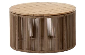 Kave Home Hnědý zahradní stolek Dandara 70 cm