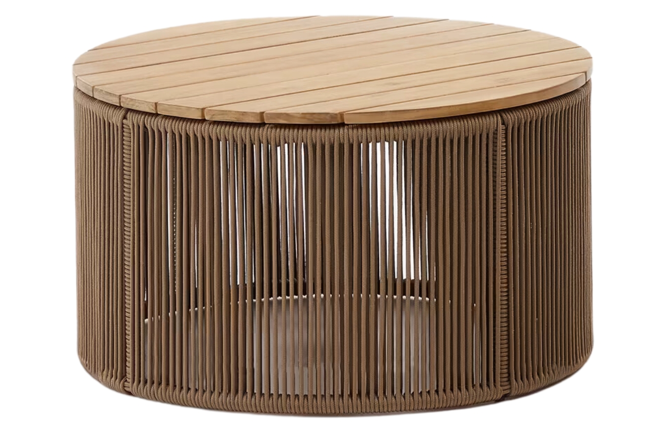 Kave Home Hnědý zahradní stolek Dandara 70 cm