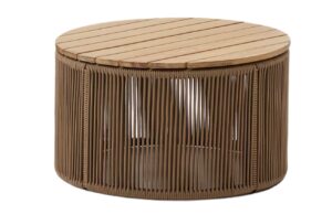Kave Home Hnědý zahradní stolek Dandara 60 cm