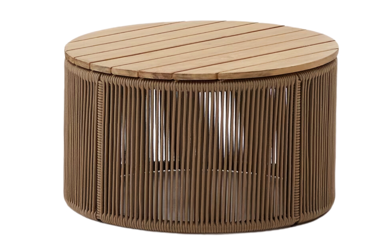 Kave Home Hnědý zahradní stolek Dandara 60 cm