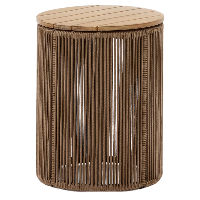 Kave Home Hnědý zahradní stolek Dandara 40 cm