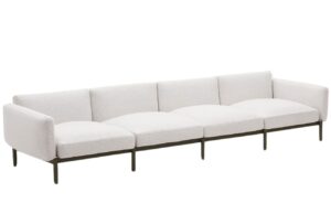 Kave Home Zahradní pohovka Sorells 370 cm se zelenou podnoží