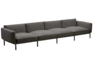 Kave Home Zahradní pohovka Sorells 370 cm se šedou podnoží