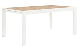 Bizzotto Bílý hliníkový zahradní rozkládací stůl Belmar 160/240 x 100 cm