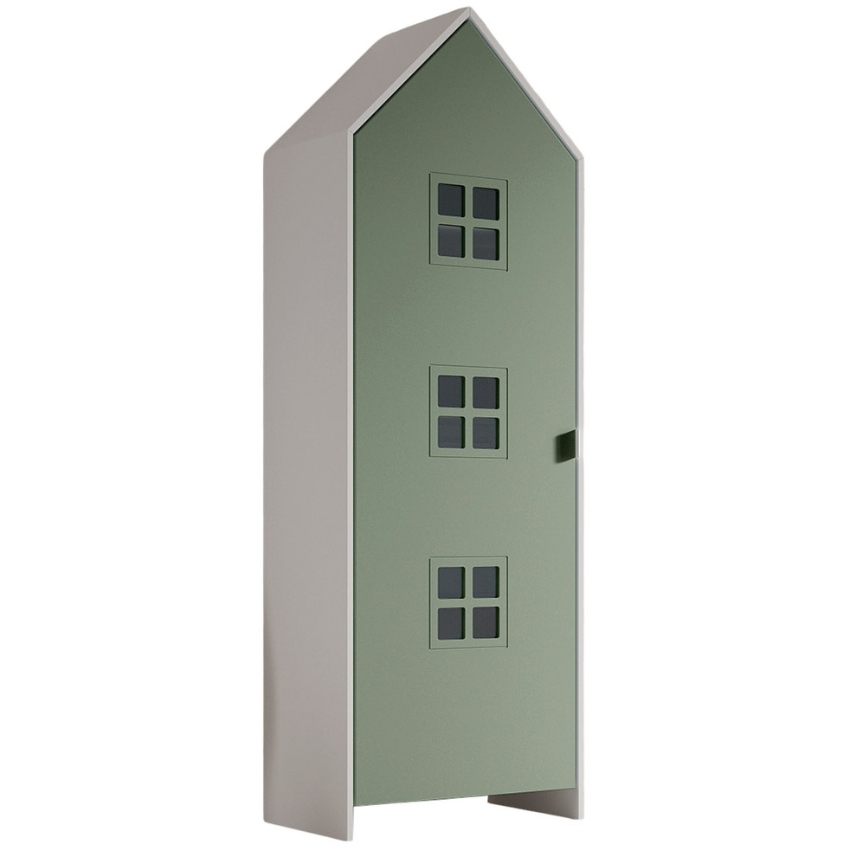 Vipack Zelená lakovaná šatní skříň Casami 172 x 58 cm