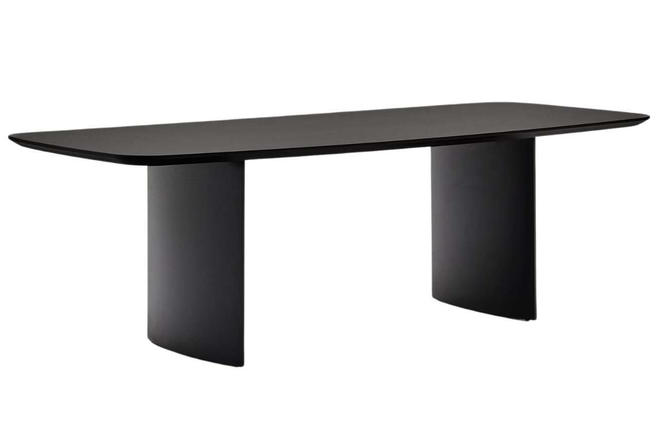 Kave Home Černý lakovaný jídelní stůl Litto 240 x 100 cm