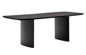 Kave Home Černý lakovaný jídelní stůl Litto 200 x 100 cm