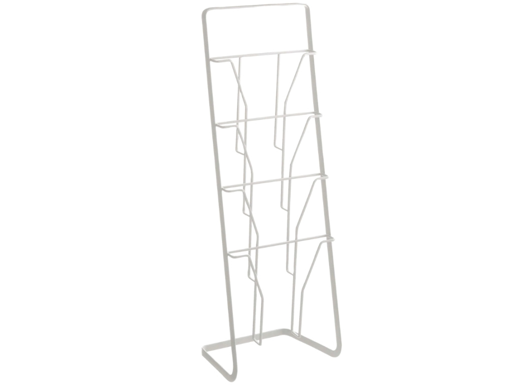 Bílý kovový stojan na časopisy Yamazaki Tower 71 cm