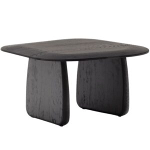 Kave Home Černý dubový odkládací stolek Pirita 71 x 70 cm