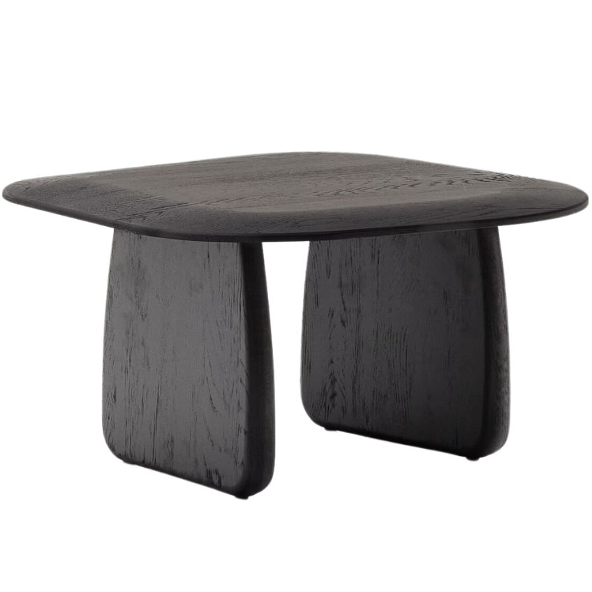 Kave Home Černý dubový odkládací stolek Pirita 71 x 70 cm
