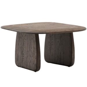 Kave Home Tmavý dubový odkládací stolek Pirita 71 x 70 cm