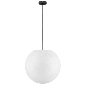 Nova Luce Bílé venkovní závěsné světlo Moon 50 cm