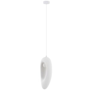 Nova Luce Bílé závěsné světlo Tempus 18 cm