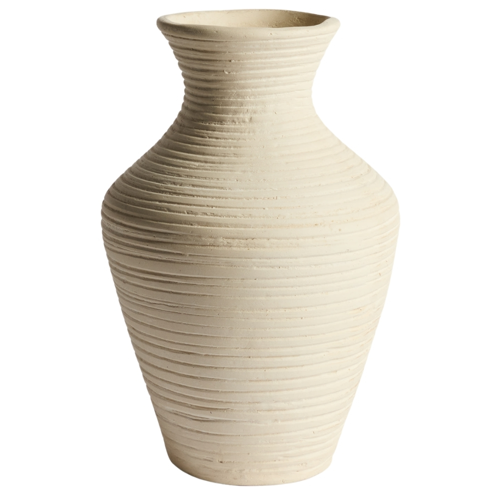 Kave Home Béžová váza Pria 36 cm