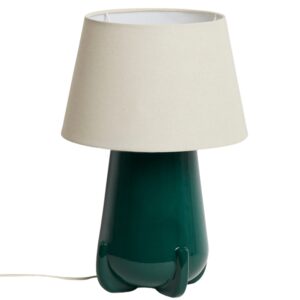 Kave Home Zelená keramická stolní lampa Odra
