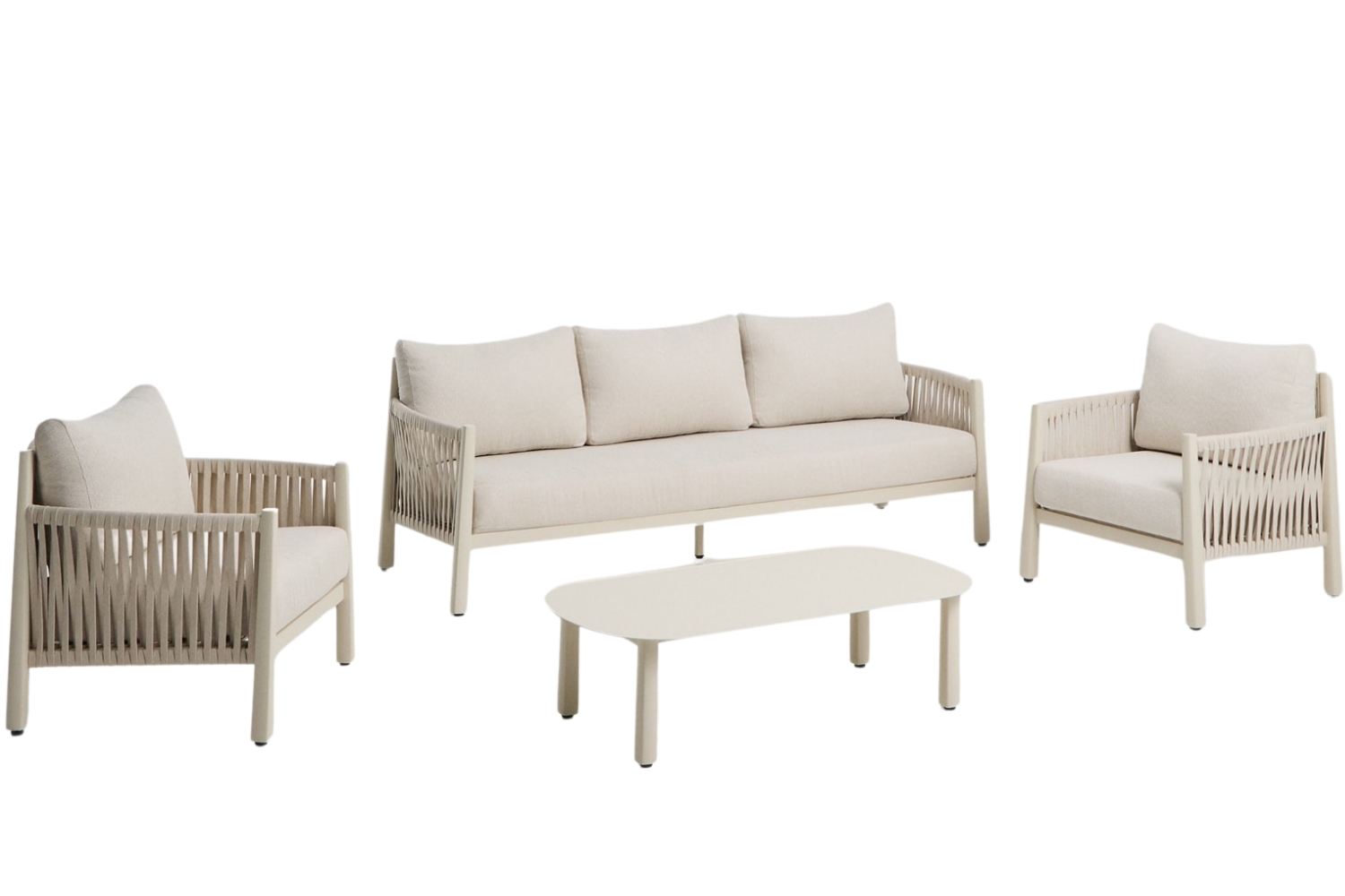 Kave Home Krémový zahradní set pohovky