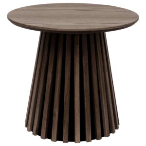 Nordic Living Tmavý dubový odkládací stolek Osaka 50 cm
