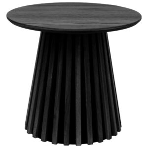 Nordic Living Černý dubový odkládací stolek Osaka 50 cm