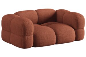 Cosmopolitan Design Terakotově oranžová dvoumístná pohovka Loretto 180 cm