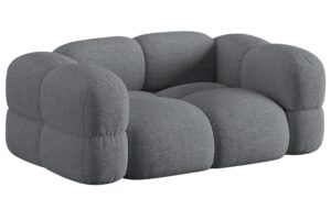 Cosmopolitan Design Šedá dvoumístná pohovka Loretto 180 cm
