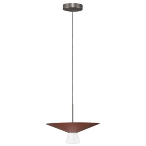Nova Luce Hnědé závěsné LED světlo Baris 38 cm