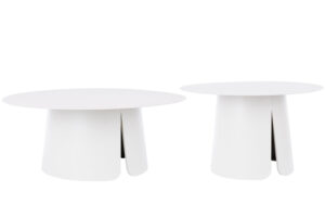 Bizzotto Bílý set dvou zahradních stolků Bryan 70/90 cm
