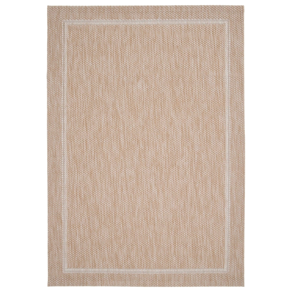 Fargotex Světle hnědý zahradní koberec Grano Frame 200 x 290 cm