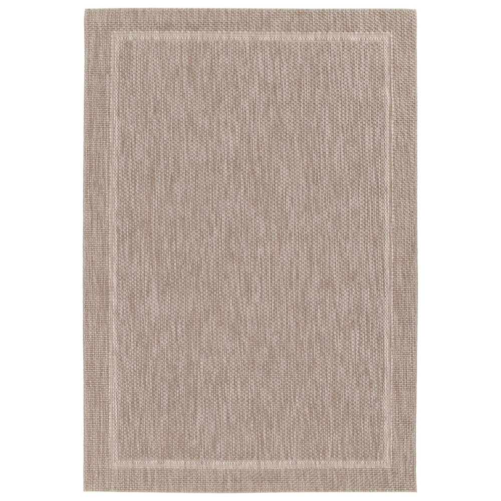 Fargotex Šedý zahradní koberec Grano Frame 200 x 290 cm